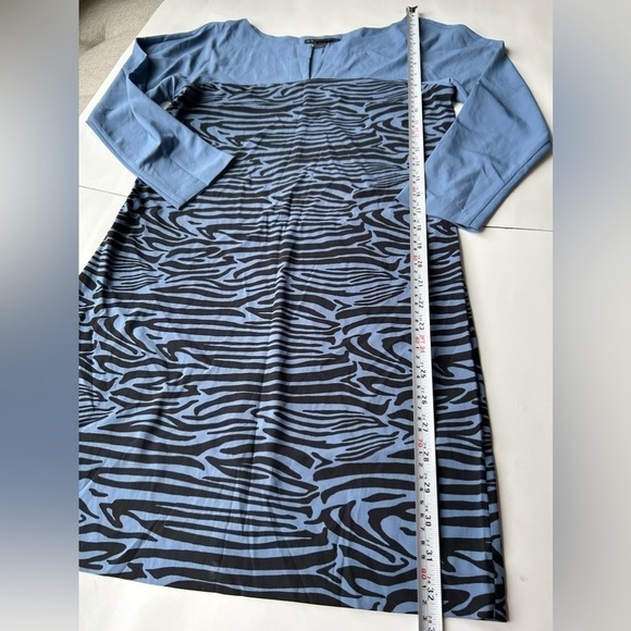 ARMANI exchange animal print blue dress size 0 bodycon - Picture 3 of 5